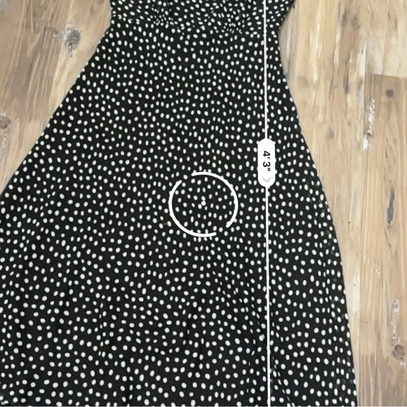 VTG Y2K 2000s Brown & White Polka Dot Mesh Layer Chiffon Sleeveless Maxi Dress - Picture 9 of 10